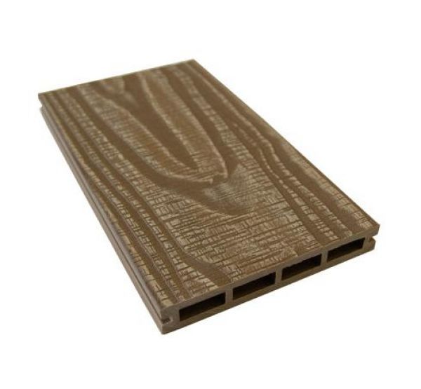Террасная доска  Nature 3D, двухсторонняя пустотелая Орех от производителя  NanoWood по цене 490 р