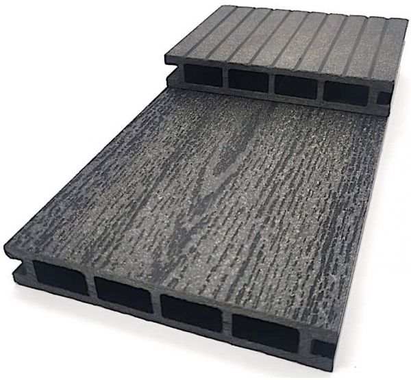 Террасная доска ДПК «Эко Классик» Антрацит от производителя NanoWood по цене 330 р Террасная доска ДПК «Эко Классик» Антрацит от производителя NanoWood по цене 330 р