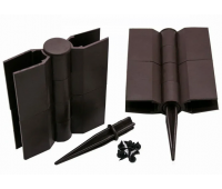 Угол поворотный от 60° до 300° пластик для доски 150х25 из ДПК Коричневый Угол поворотный от 60° до 300° пластик для доски 150х25 из ДПК Коричневый