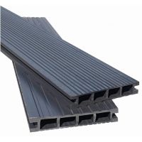 Террасная доска из ДПК Вельвет - Графит