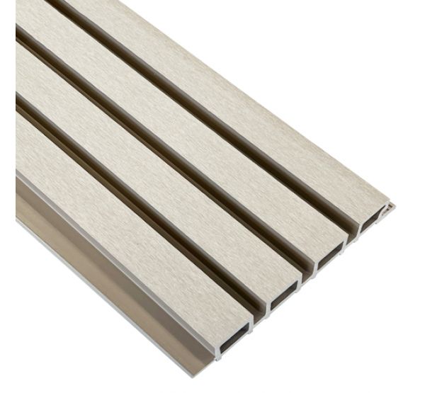 Реечная Фасадная панель Wood-X 219х26 (Шлифованная) Бежевый от производителя  EasyDecking по цене 837 р