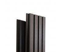 Реечная фасадная панель Техно Графит