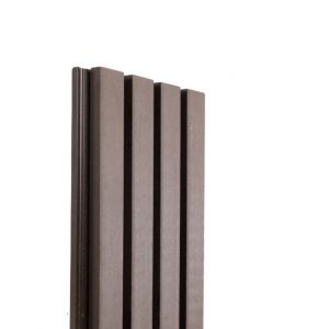 Реечная фасадная панель Техно Венге от производителя  Ecodecking по цене 921 р