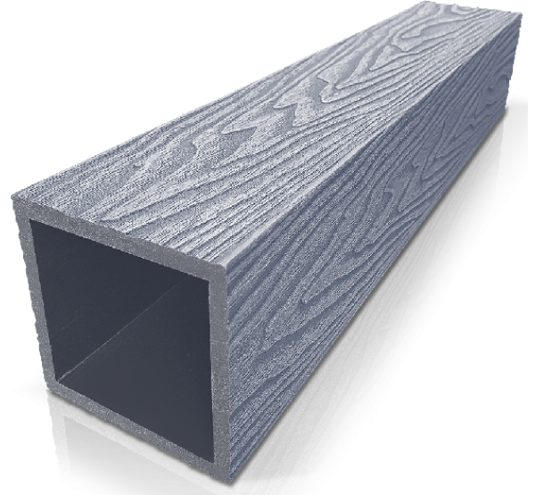 Столб ДПК 3D фактура дерева Серый от производителя  GardenParkett по цене 1 560 р