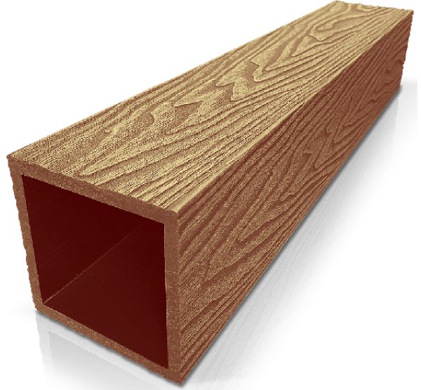 Столб ДПК 3D фактура дерева Бук от производителя  GardenParkett по цене 1 360 р