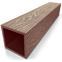 Столб ДПК 3D фактура дерева Светло-коричневый Столб ДПК 3D фактура дерева Светло-коричневый