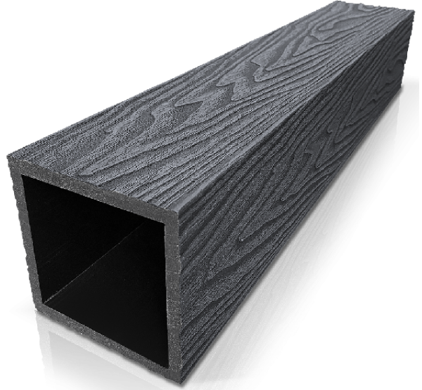 Столб ДПК 3D фактура дерева Графит от производителя GardenParkett по цене 1 360 р Столб ДПК 3D фактура дерева Графит от производителя GardenParkett по цене 1 360 р