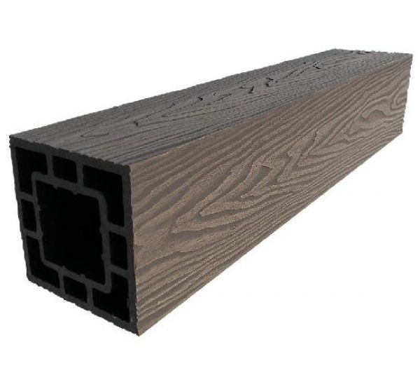 Столб опорный ДПК 3D фактура дерева Венге от производителя  GardenParkett по цене 1 910 р