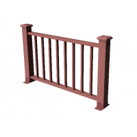 Декоративные ограждения ДПК "Альма 1500 (DIY)"скрытые крепежи, Мербау, шлифованное Декоративные ограждения ДПК "Альма 1500 (DIY)"скрытые крепежи, Мербау, шлифованное