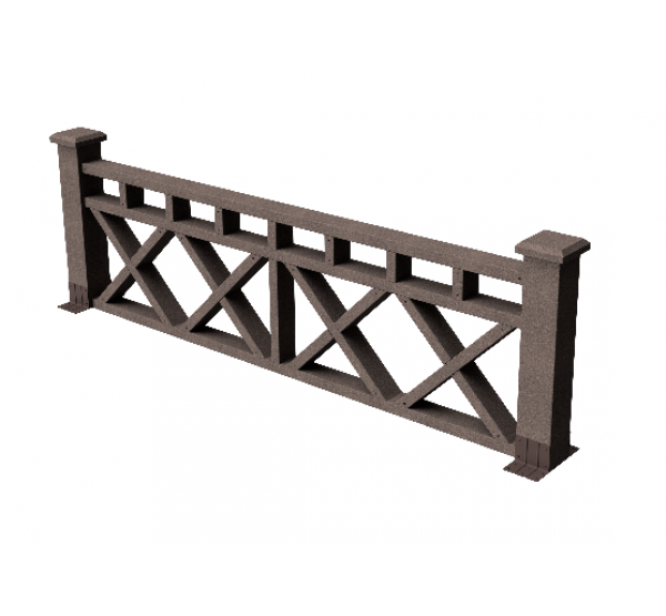 Декоративные ограждения ДПК "Бэйли", Венге, шлифованное от производителя GrinderDeco по цене 7 306 р Декоративные ограждения ДПК "Бэйли", Венге, шлифованное от производителя GrinderDeco по цене 7 306 р