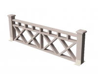 Декоративные ограждения ДПК "Бэйли", Выбеленный дуб, шлифованное Декоративные ограждения ДПК "Бэйли", Выбеленный дуб, шлифованное