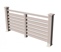 Декоративные ограждения ДПК "Босфор", Выбеленный дуб, шлифованное Декоративные ограждения ДПК "Босфор", Выбеленный дуб, шлифованное