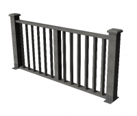 Декоративные ограждения ДПК "Бруклин", Серый базальт, шлифованное Декоративные ограждения ДПК "Бруклин", Серый базальт, шлифованное