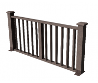 Декоративные ограждения ДПК "Бруклин", Венге, шлифованное Декоративные ограждения ДПК "Бруклин", Венге, шлифованное