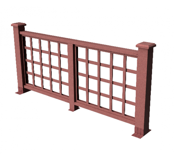 Декоративные ограждения ДПК " Дувр", Мербау, шлифованное от производителя  GrinderDeco по цене 5 691 р