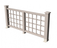 Декоративные ограждения ДПК " Дувр", Выбеленный дуб, шлифованное Декоративные ограждения ДПК " Дувр", Выбеленный дуб, шлифованное