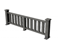 Декоративные ограждения ДПК " Эрес", Серый базальт, шлифованное Декоративные ограждения ДПК " Эрес", Серый базальт, шлифованное
