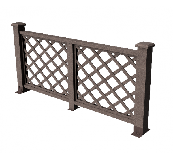 Декоративные ограждения ДПК " Ламбет", Венге, шлифованное от производителя GrinderDeco по цене 6 641 р Декоративные ограждения ДПК " Ламбет", Венге, шлифованное от производителя GrinderDeco по цене 6 641 р