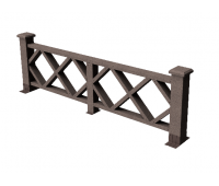 Декоративные ограждения ДПК " Миллениум", Венге, шлифованное Декоративные ограждения ДПК " Миллениум", Венге, шлифованное