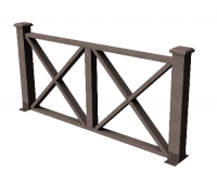 Декоративные ограждения ДПК " Тауэр", Венге, шлифованное Декоративные ограждения ДПК " Тауэр", Венге, шлифованное