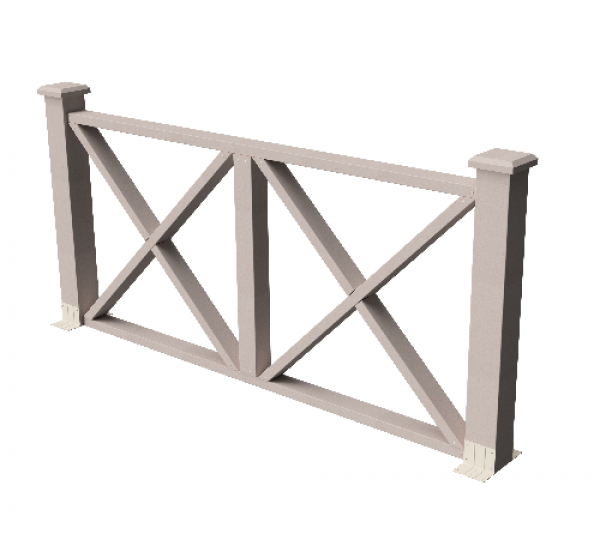 Декоративные ограждения ДПК " Тауэр", Выбеленный дуб, шлифованное от производителя  GrinderDeco по цене 5 216 р