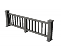 Декоративные ограждения ДПК " Троя", Серый базальт, шлифованное Декоративные ограждения ДПК " Троя", Серый базальт, шлифованное