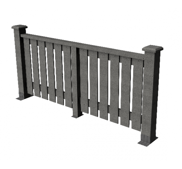 Декоративные ограждения ДПК "Вилидж", Серый базальт, шлифованное от производителя GrinderDeco по цене 7 116 р Декоративные ограждения ДПК "Вилидж", Серый базальт, шлифованное от производителя GrinderDeco по цене 7 116 р