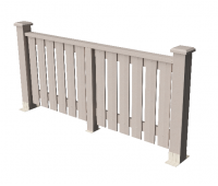 Декоративные ограждения ДПК "Вилидж", Выбеленный дуб, шлифованное Декоративные ограждения ДПК "Вилидж", Выбеленный дуб, шлифованное