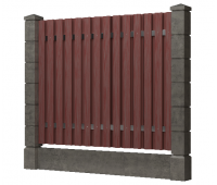 Доска заборная ДПК, тиснение "дуб" Мербау Доска заборная ДПК, тиснение "дуб" Мербау