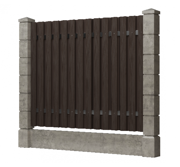 Доска заборная ДПК, шлифованная Венге от производителя GrinderDeco по цене 367 р Доска заборная ДПК, шлифованная Венге от производителя GrinderDeco по цене 367 р