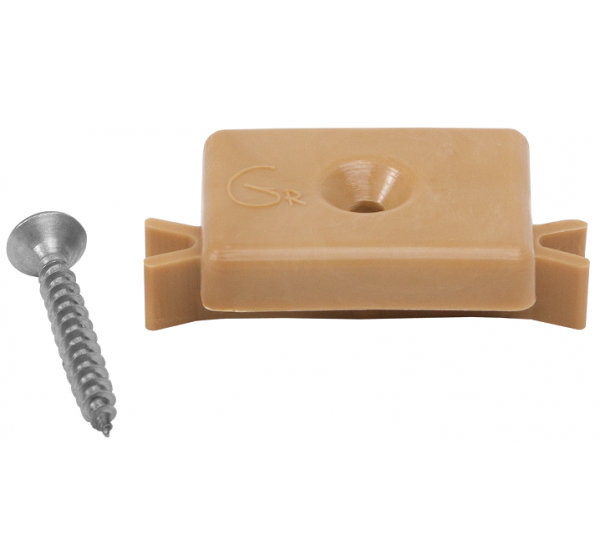 Кклипса с саморезом пластиковая, шовный монтаж Бежевый от производителя  GrinderDeco по цене 999 р