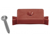 Кклипса с саморезом пластиковая, шовный монтаж Красный Кклипса с саморезом пластиковая, шовный монтаж Красный