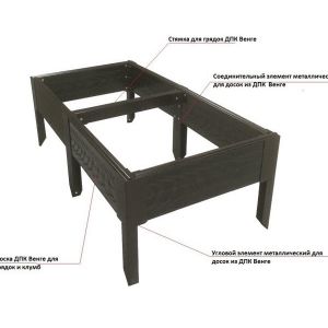 Стяжка для грядок ДПК Венге 1м от производителя NanoWood по цене 340 р Стяжка для грядок ДПК Венге 1м от производителя NanoWood по цене 340 р