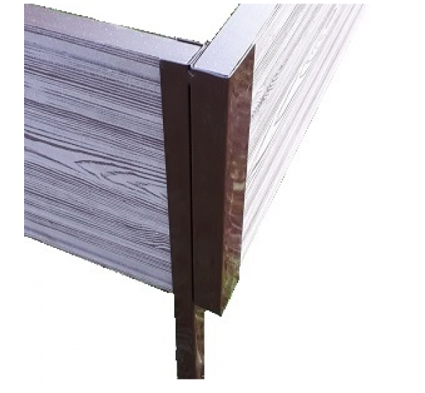 Уголок металлический 90°, для доски 300х30 из ДПК Коричневый от производителя NanoWood по цене 650 р Уголок металлический 90°, для доски 300х30 из ДПК Коричневый от производителя NanoWood по цене 650 р