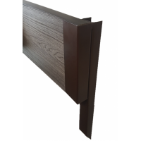 Коричневый Уголок металлический 90°, для доски 150х25 из ДПК Коричневый Уголок металлический 90°, для доски 150х25 из ДПК