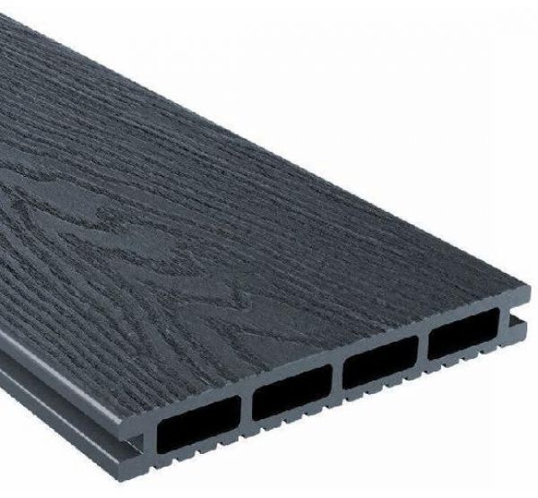 Террасная доска Универсальная Антрацит от производителя Holzhof по цене 380 р Террасная доска Универсальная Антрацит от производителя Holzhof по цене 380 р