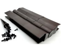 Угол поворотный от 60° до 300° пластик для доски 225х30 из ДПК Чёрный Угол поворотный от 60° до 300° пластик для доски 225х30 из ДПК Чёрный