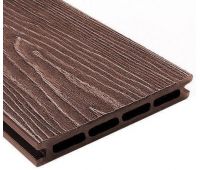 Террасная доска ДПК универсальная шовная с тиснением Коричневый Террасная доска ДПК универсальная шовная с тиснением Коричневый