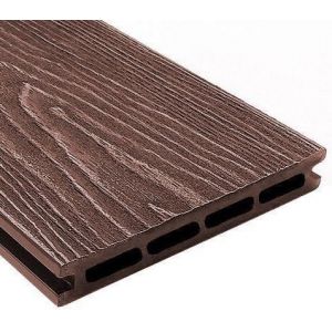 Террасная доска ДПК универсальная шовная с тиснением Коричневый от производителя Holzhof по цене 322 р Террасная доска ДПК универсальная шовная с тиснением Коричневый от производителя Holzhof по цене 322 р