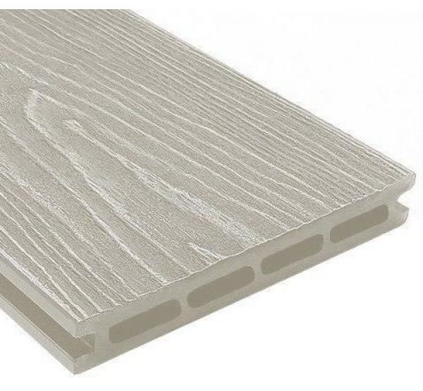 Террасная доска ДПК универсальная шовная с тиснением Слоновая кость от производителя Holzhof по цене 354 р Террасная доска ДПК универсальная шовная с тиснением Слоновая кость от производителя Holzhof по цене 354 р