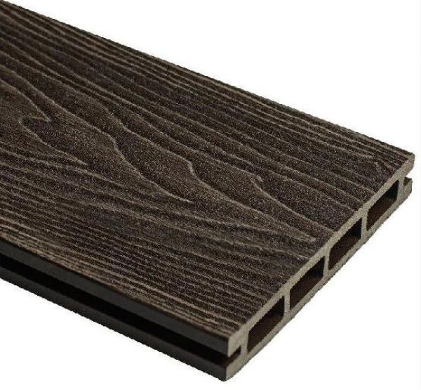 Террасная доска ДПК (Middle) Esthetic Wood шовная с 3D тиснением Венге от производителя  Holzhof по цене 606 р