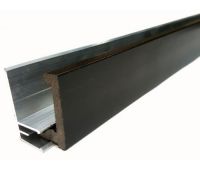 Стартовый профиль ДПК (не шлифованный) с алюминиевой направляющей Стартовый профиль ДПК (не шлифованный) с алюминиевой направляющей