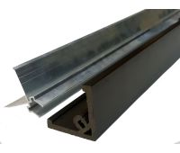 Стартовый профиль ДПК (не шлифованный) с алюминиевой направляющей Стартовый профиль ДПК (не шлифованный) с алюминиевой направляющей