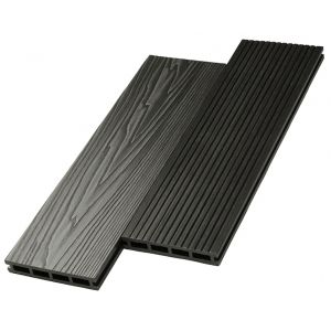 Террасная доска ДПК двусторонняя New 3D тиснение + вельвет Графит от производителя  NanoWood по цене 470 р