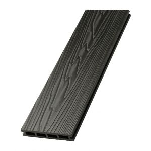 Террасная доска ДПК двусторонняя New 3D тиснение + вельвет Графит от производителя  NanoWood по цене 470 р