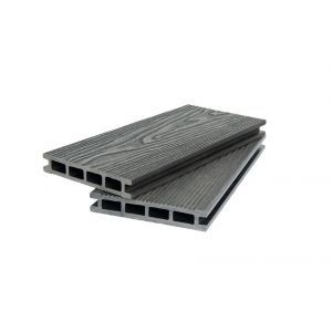 Террасная доска ДПК 3D+вельвет пустотелая двухсторонняя Черный от производителя  Polivan Group по цене 730 р