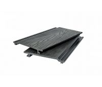 Фасадная доска ДПК 3D фактура дерева Чёрный Фасадная доска ДПК 3D фактура дерева Чёрный