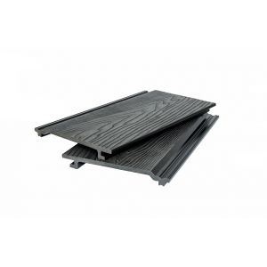 Фасадная доска ДПК 3D фактура дерева Чёрный от производителя  Polivan Group по цене 590 р