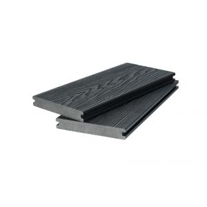 Террасная доска ДПК ( 3D фактура дерева ) полнотелая двухсторонняя Чёрный от производителя  Polivan Group по цене 1 100 р