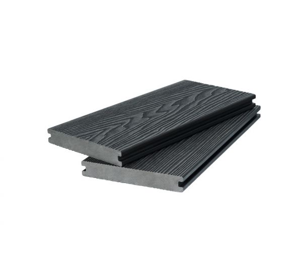 Террасная доска ДПК ( 3D фактура дерева ) полнотелая двухсторонняя Чёрный от производителя  Polivan Group по цене 1 100 р